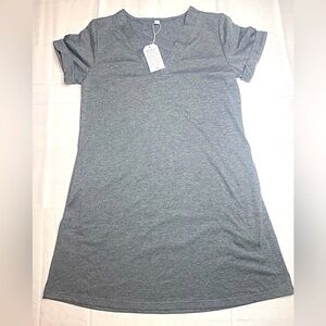 Long gray t-shirt stretch women’s:small